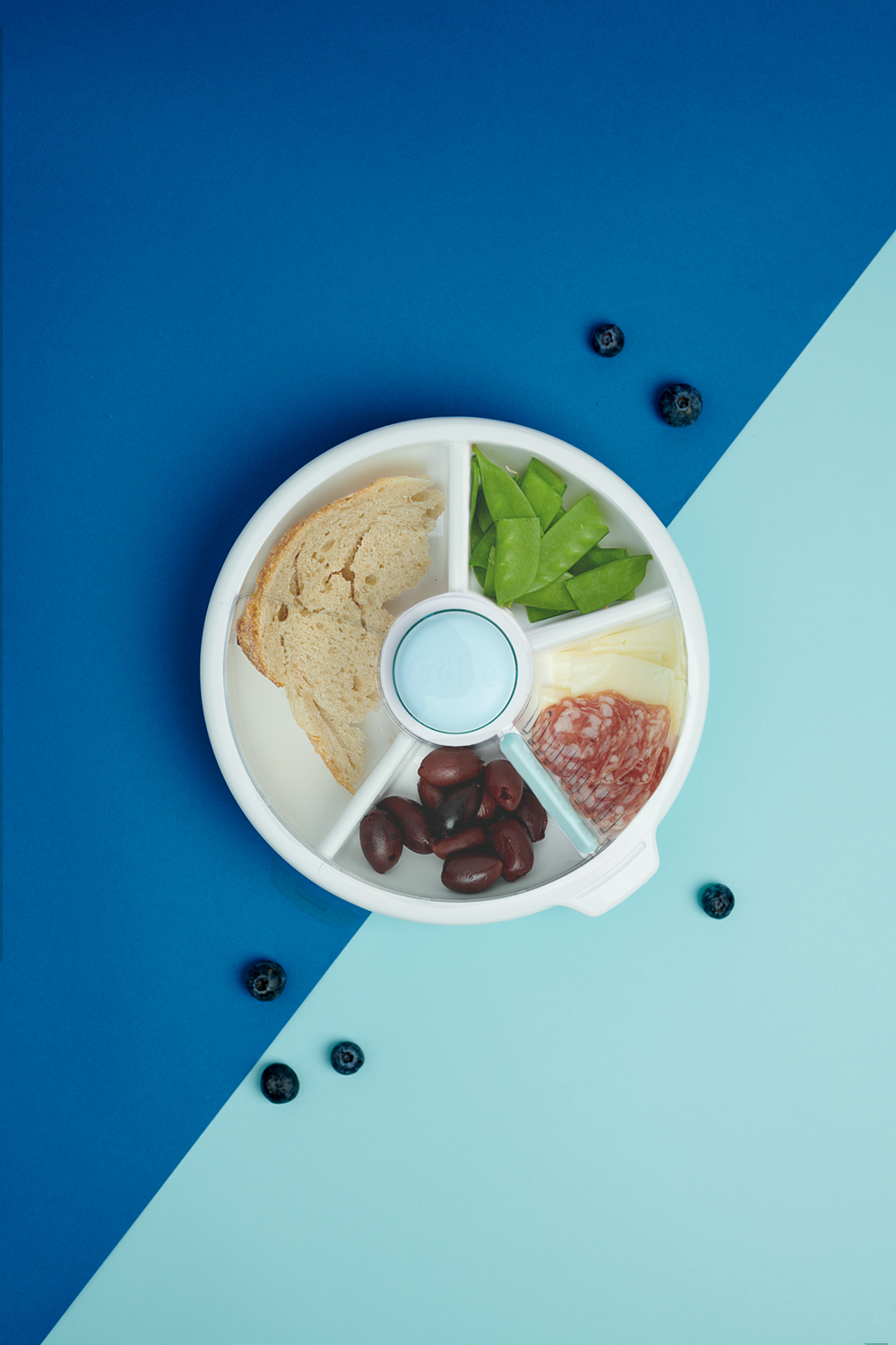 Gobe - Kids Large Snack Spinner, Macaron Blue